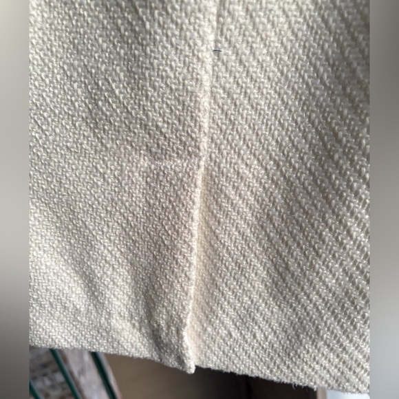 🆕 DKNY Ivory Tweed Pencil Skirt with Belt Textured Lined Career Skirt Size 18 - Picture 11 of 16